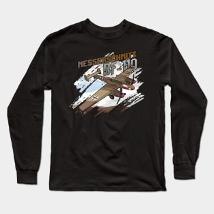 Me110 Warbird Tee Gift Fighter Aircraft Shirt Gift Long Sleeve T-Shirt